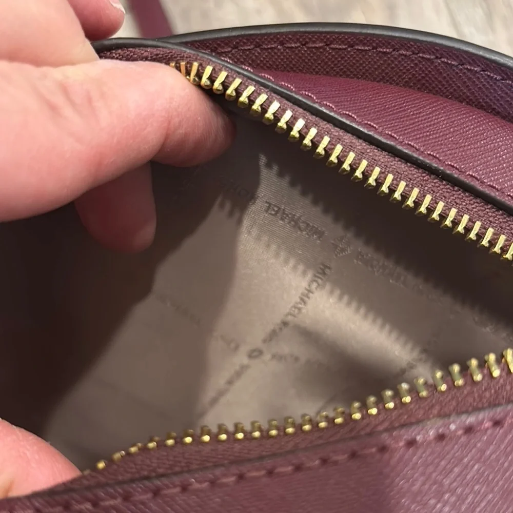 Michael Kors Red Crossbody Bag with Gold Hardware